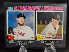 2026 Topps Heritage- 2025 Strike Out Leaders Crochet/Webb Dark Gray Border #6