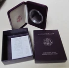 1986 American Silver Eagle Proof EMPTY Velvet Box W/ Case & COA Only NO COIN