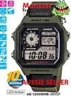 CASIO WATCH AE-1200WHB-3BV AE1200WHB AE1200 AE1200WH 12-MNTH WRANTY