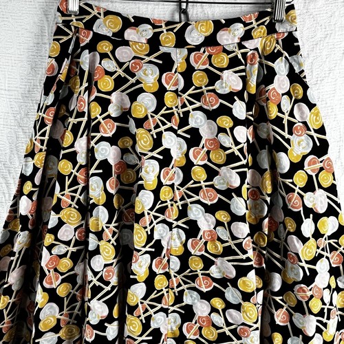 Emily and Fin Sandy Skirt Sunset Swirling Lollipops M Full Midi Rockabilly 50s - Picture 2 of 22