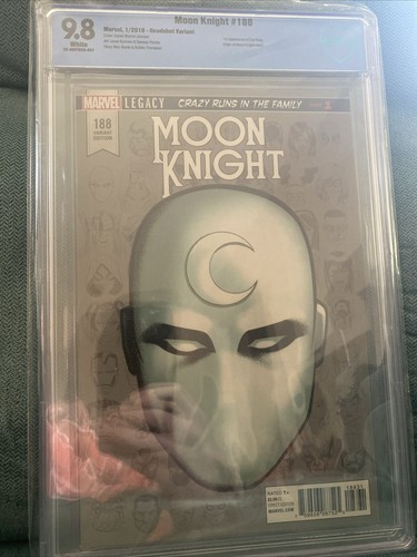 Moon Knight #188 McKone Legacy Headshot Variant 1ST APP Sun King Key CBCS 9.8 ☀️