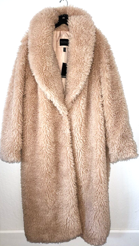 ELOQUII Women's long faux fur fuzzy long coat New Sz 22-24