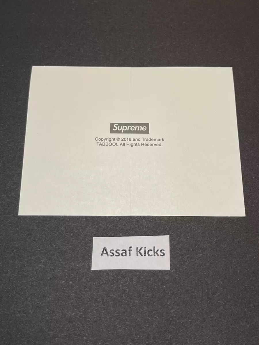 Supreme top faces sticker