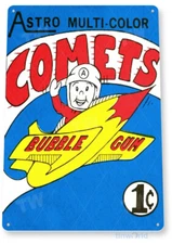 Astro Comets Bubble Gum Chewing Gum Retro Food Candy Metal Decor Tin Sign B702