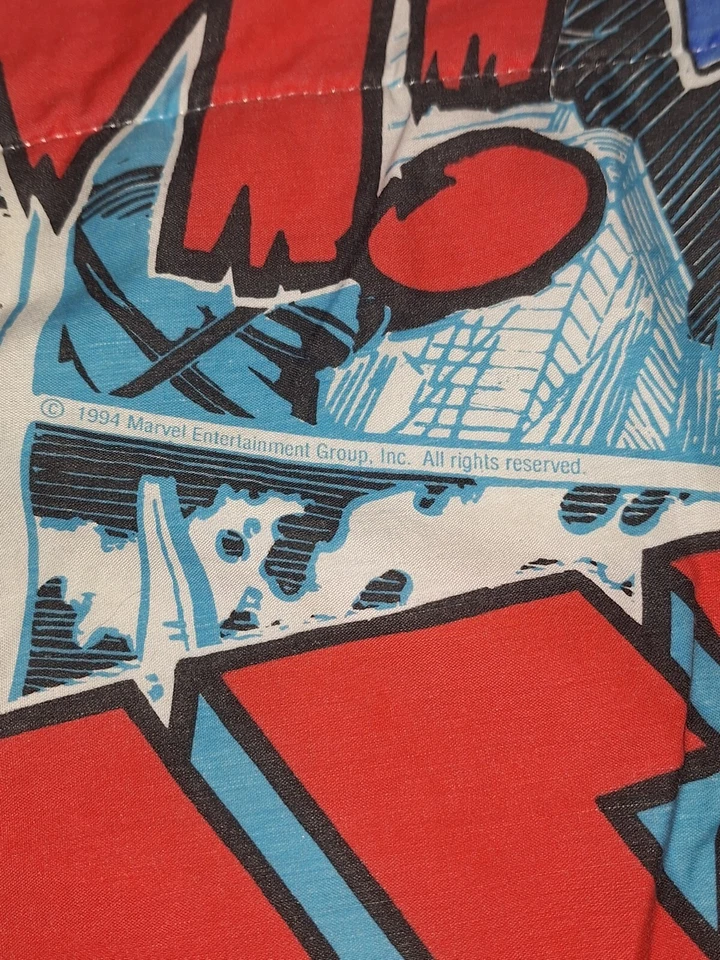 Vintage 1994 X-MEN Marvel Comics Mutant Twin Comforter 61x85" - Image 4 of 4