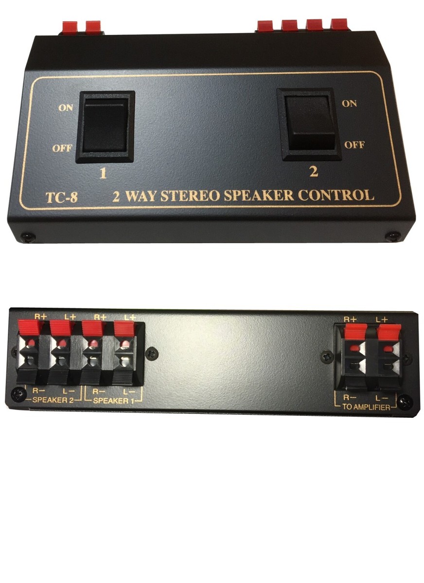 2 Way Pair Speaker Selector Switch Switcher Switching Box