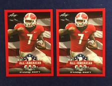 2020 Leaf Draft Dandre Swift ( 2 Card Lot ) #70 All American