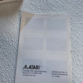 Steel Talons Atari Lynx Box manual only