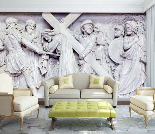 Papel pintado 3D Cross Sinner Soldier 23 impresión mural pared interior papel tapiz murales Reino Unido - Imagen 2 de 7