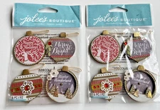 Jolee's Boutique Dimensional Christmas Oranament Embellishments 2 Packs New
