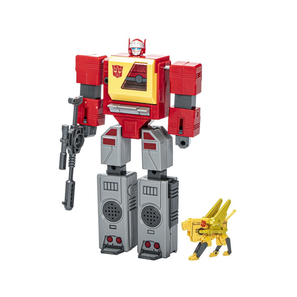 Figurine Transformers Retro G1 Autobot Blaster et Steeljaw de Hasbro pour collectionneurs