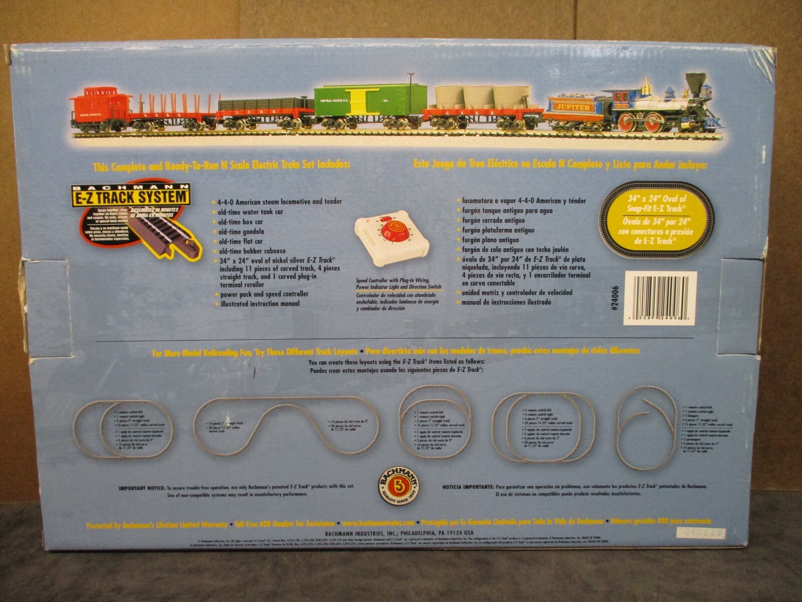 Bachmann 24006 Frontiersman NScale Train Set EZ Track System 34"x24