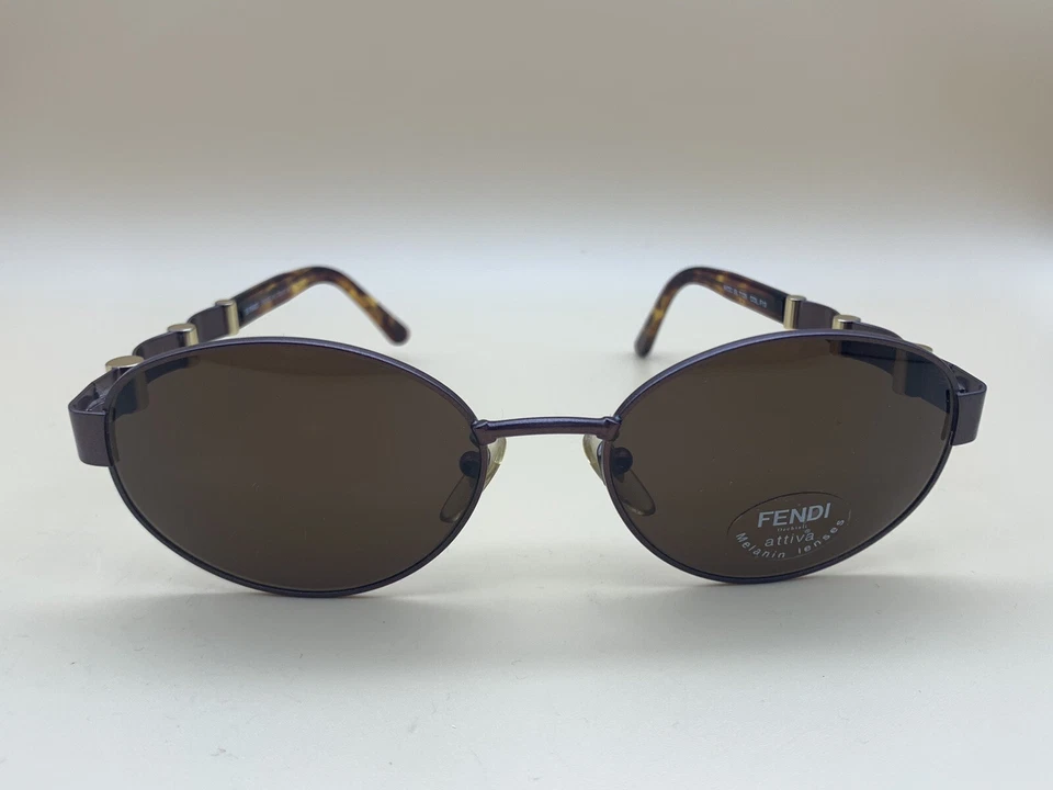 Rare Vintage Fendi SL7129 Gold Tortois Original Italy Sunglasses - Image 2 of 4