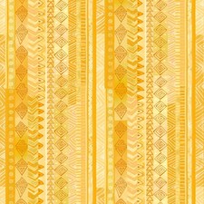Laurel Burch Basics Yellow Geo Stripe Fabric By the FQ - 1/4 YD Y3220-68
