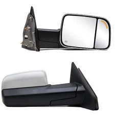Tow Mirrors fit 02-08 Dodge Ram 1500/03-09 Ram 2500 3500 Power Heated Chrome Cap