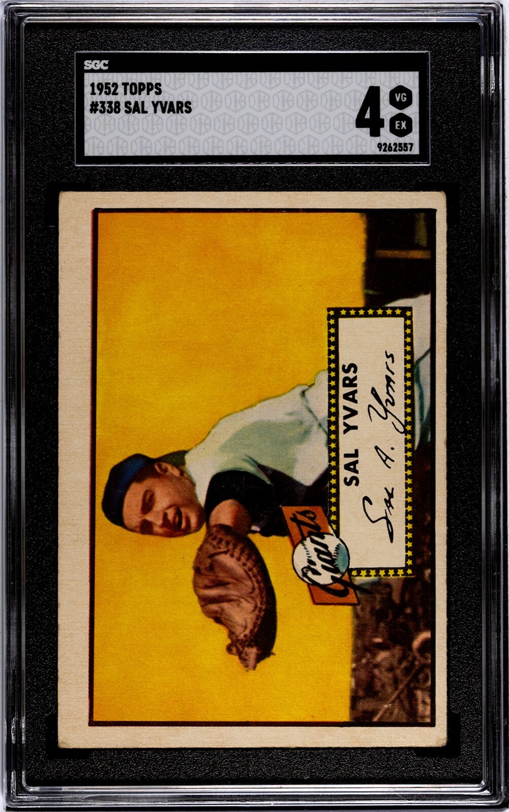1952 TOPPS SAL YVARS #338 NEW YORK GIANTS  SGC 4