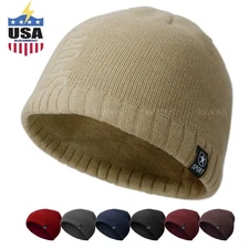 Plain S46 Beanie Knit Ski Cap Skull Hat Warm Solid Cool Winter Cuff Blank Sport