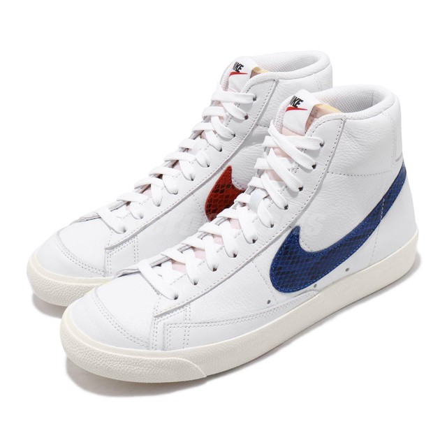 Nike Blazer Mid 77 White Red Blue Alternate Snakeskin Swoosh Men Shoe CW7073-100 | eBay