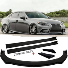 Front Bumper Lip Splitter+Side Skirts Rear Canard Diffuser For Lexus IS350 IS300