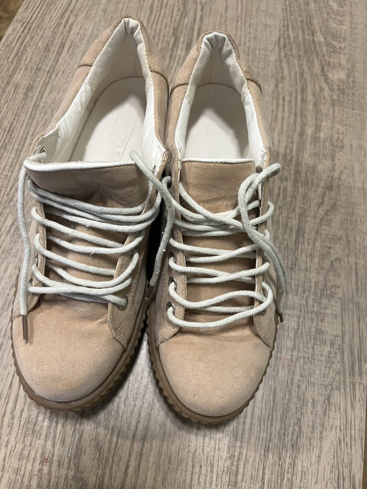 SAOLA Scarpe da ginnastica platform taglia 5 donna scamosciate stringate suola in gomma grossa (C4)