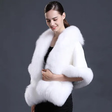 White Mink Fur Bridal Wrap / Wedding Fur Wrap