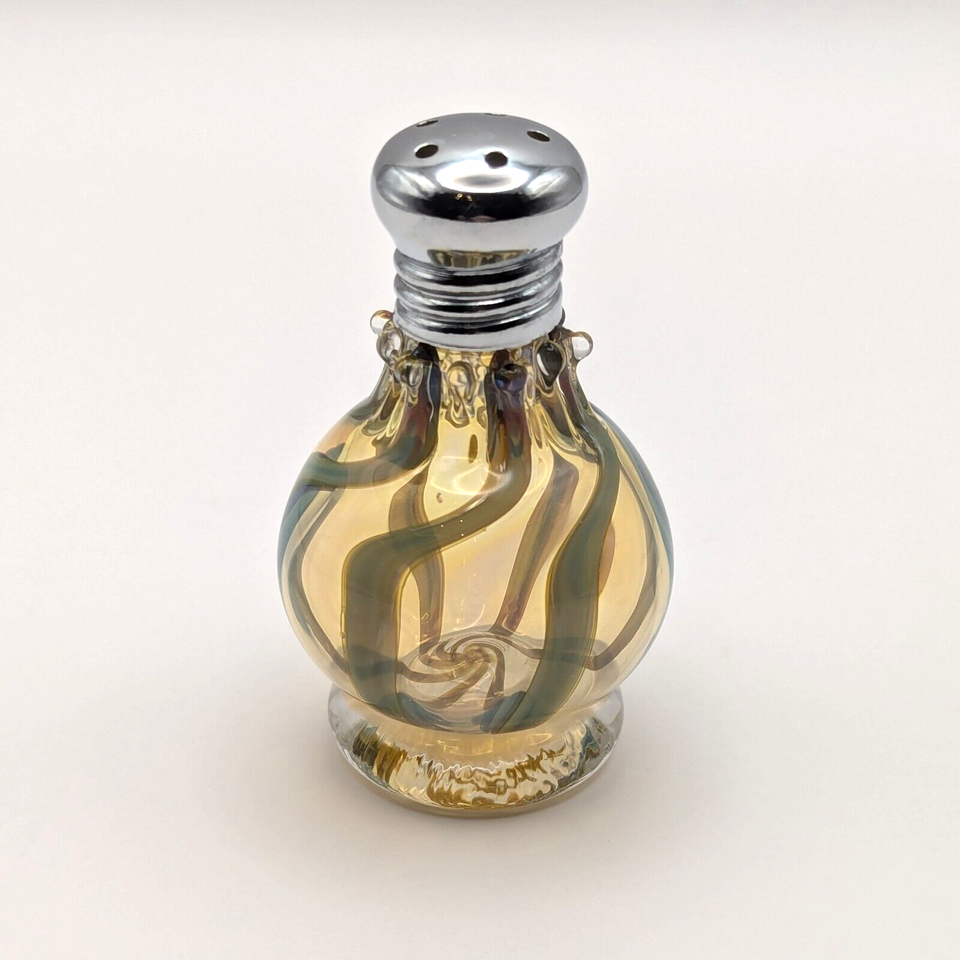 Lampwork Glass Act Salt Shaker Hand Blown Art Glass Unique Miniature ...