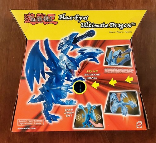 2002 MATTEL YU-GI-OH! BLUE-EYES ULTIMATE DRAGON W/MISSILE AND SOUND NEW & 1 CARD - Picture 7 of 15