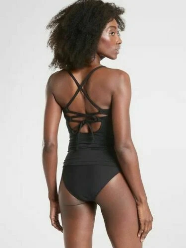 Haut De Maillot De Bain Tankini Athleta Roca Chica Motif Noir - Taille M - Occasion Très Bon état