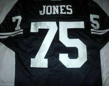 DEACON JONES LOSANGELES RAMS HOF 80 W/COA SIGNED OFFICIAL LICENSED WILSON JERSEY