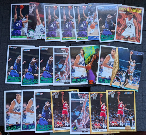 1992 - 96 Jim Jackson Lot. Rookies, Inserts & more. Qty 36