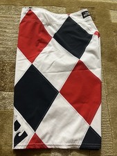 BILLABONG ANDY IRONS PIPE MASTERS ARGYLE 29  RED BLACK  WHITE BOARDSHORTS
