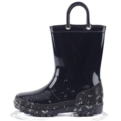 HugRain Toddler Boys Rain Boots Kids Waterproof Rubber Garden Shoes Lightweig...