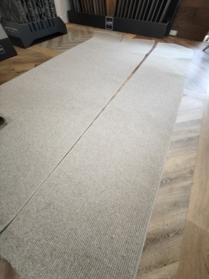 Cormar 100% Reine Schurwolle Treppenläufer Beige Gebundene Kanten 280x58cm x3