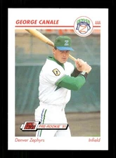 1991 Line Drive AAA Denver Zephyrs 130 George Canale BXCP30