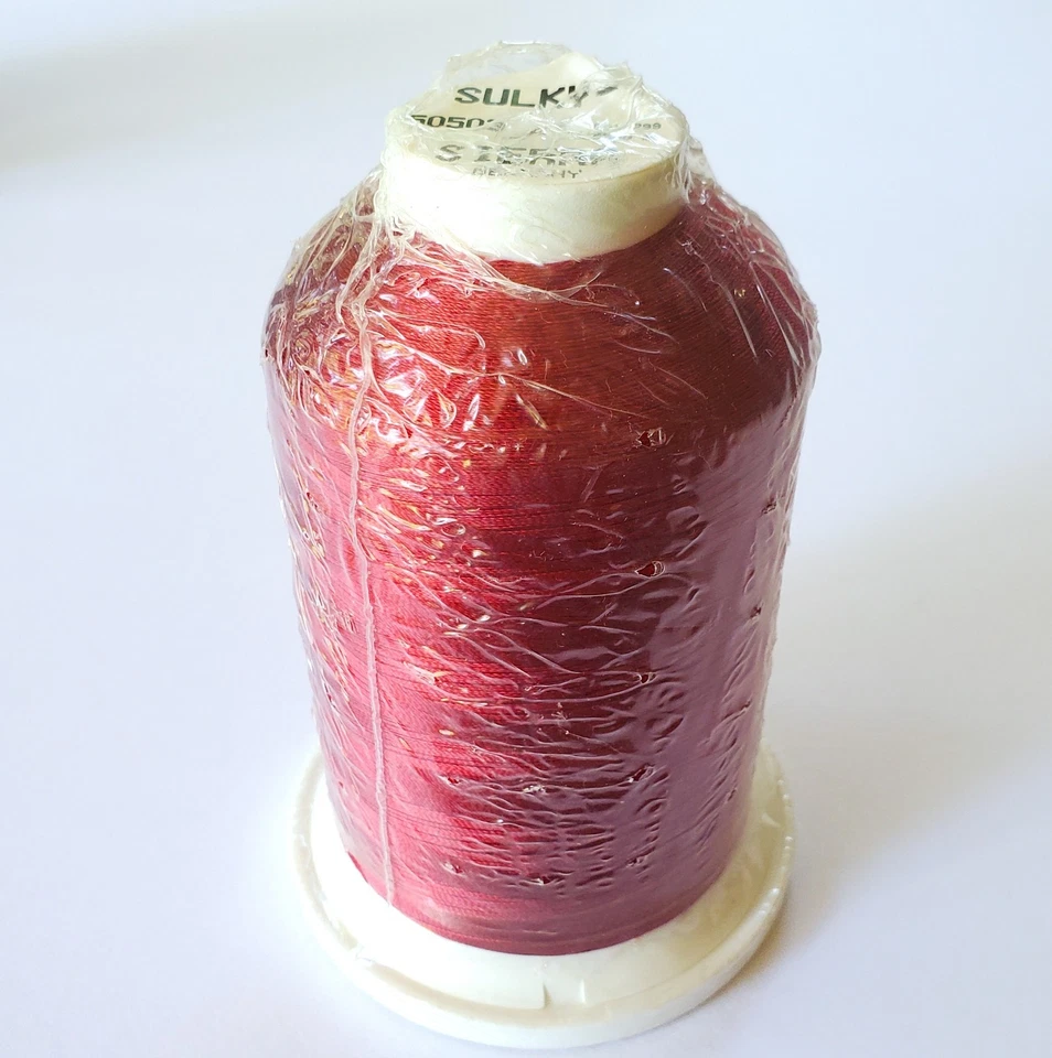 SULKY Rayon 40 wt. Machine EMBROIDERY THREAD 50503 Maroon Burgundy 5000m NEW - Image 3 of 3