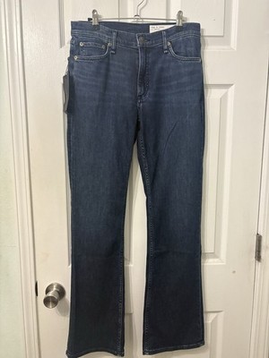 Rag & Bone Jeans Womens 27 Fits Dark Rinse Peyton Mid-Rise Bootcut Strech