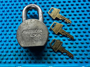 American Lock Company Series 700 Hardened Steel Padlock And 3 Six Pin Keys