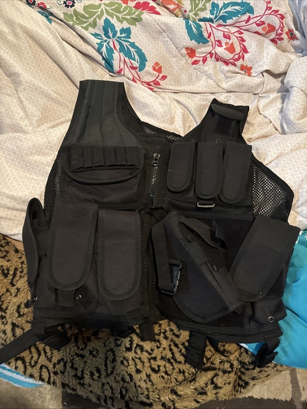 Tactical Vest - Black Ships Fast Carrier Style Military Brand New