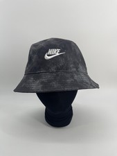 Nike Bucket Hat Black Tie Dye Swoosh Logo Size M/L Just Do It