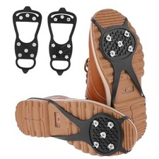 1 Pairs Non Slip Gripper Spike, Ice Traction Cleat Durable Black Anti Slip