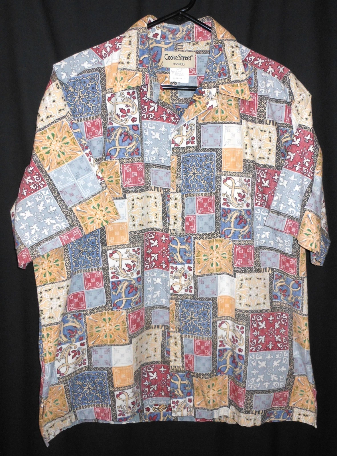 Hawaiian Shirt Cooke Street Reverse Print Surf Beach Luau Tiki Pool Large