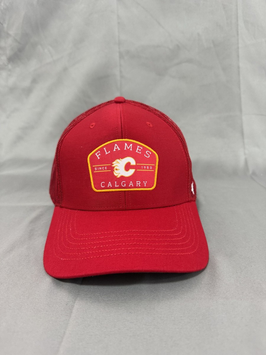 '47 Brand Calgary Flames Red Trucker Snapback Hat NHL Cap