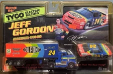 Tyco JEFF GORDON Dupont 440x2 slot car and truck twin pack      NEW MINT ON CARD
