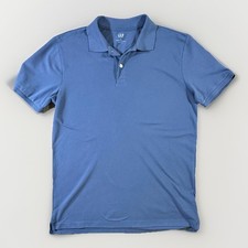 Gap Mens Light Blue Short Sleeve Polo Shirt Size M