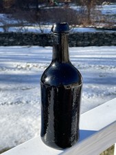 ca.1840's New England Black Glass Porter - Pontil