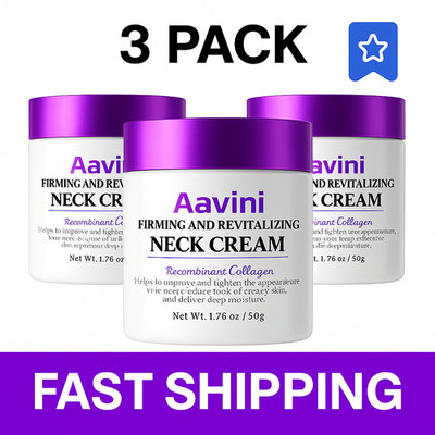 Aavini Neck Firming Cream 3 Pack   Peptide Collagen to Lift, Tighten & Smooth