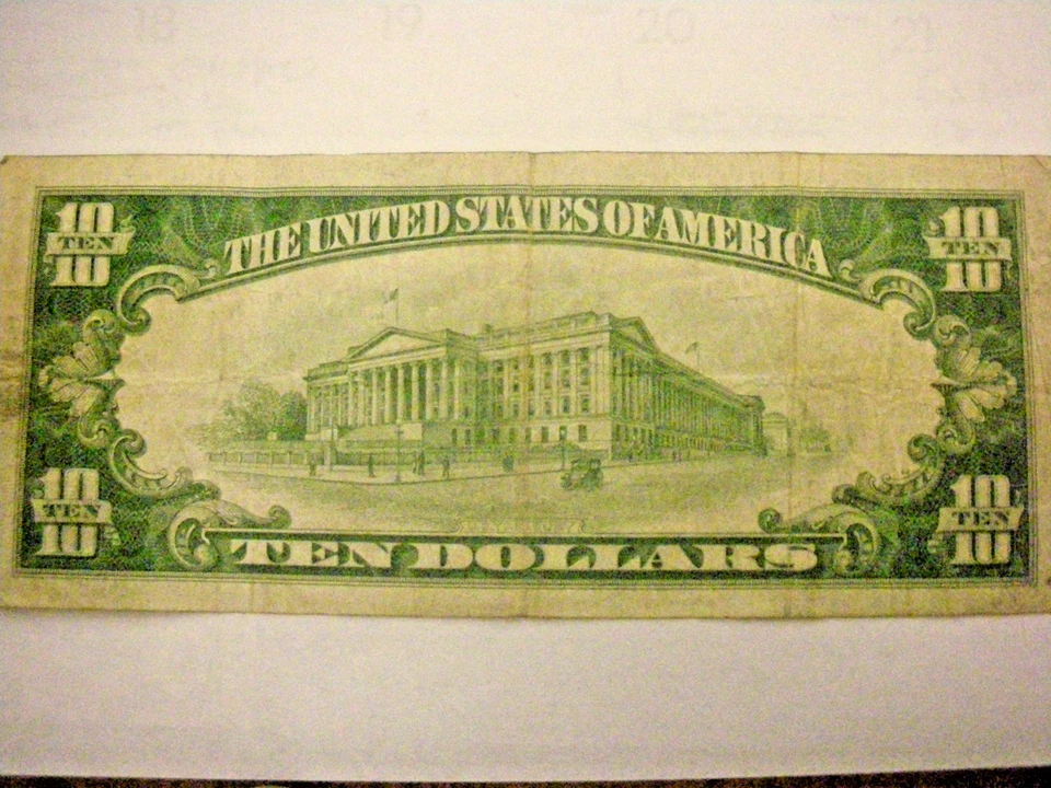 Ten Dollar Series 1928 12 Federal Reserve San Francisco - Image 2 of 4