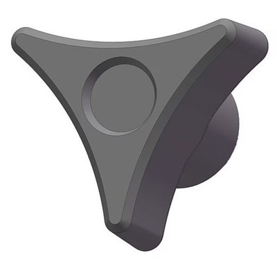 Three Prong Knob, 1/4-20 Thread Size, 1''L, Steel ZO-G2475216