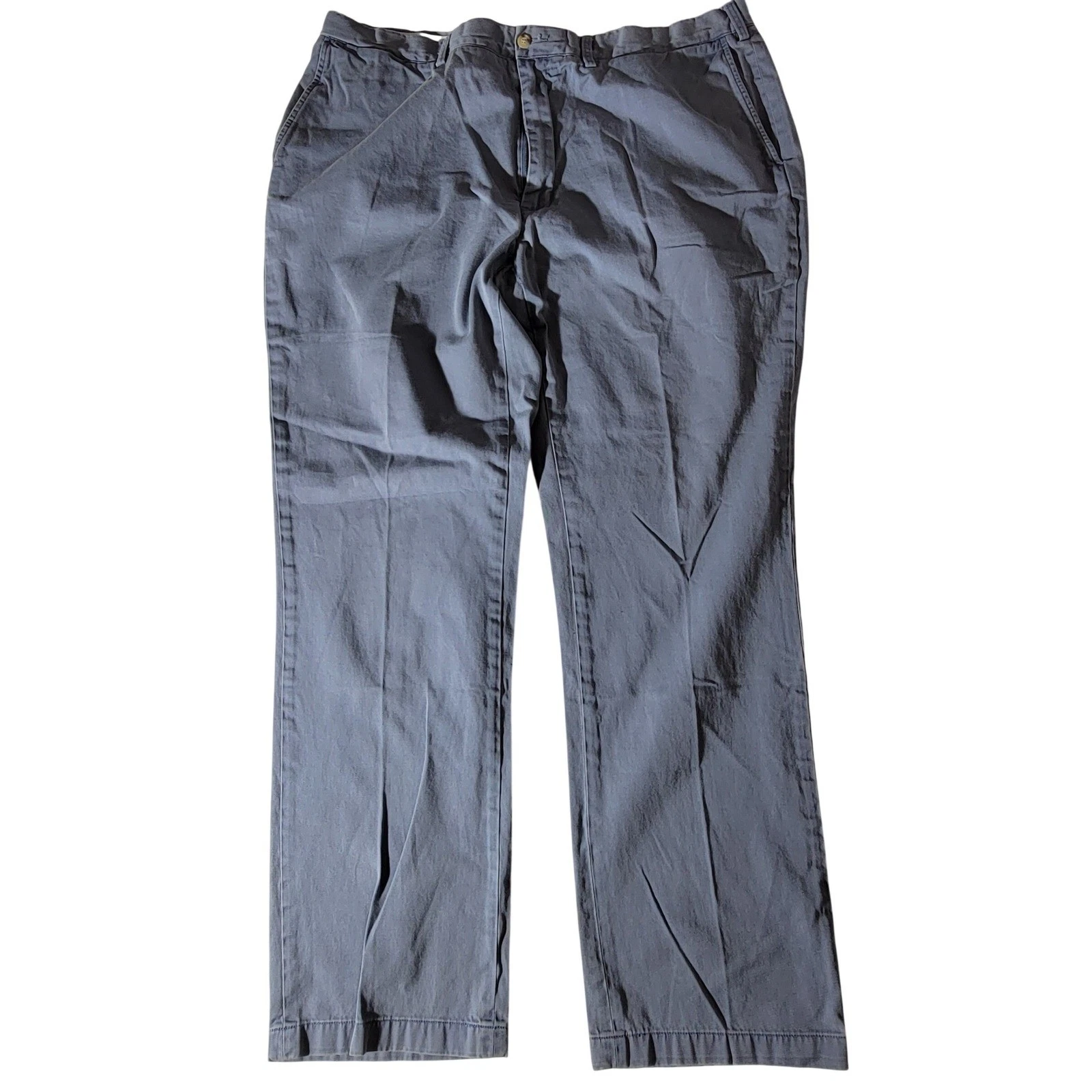 Polo Ralph Lauren Mens Classic Fit Chino Pants Blue Gray 42 x 34 Cotton Trousers
