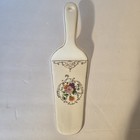Dresdena Ware Japan Pie Cake Server Spatula Porcelain White Floral Scroll Trim 
